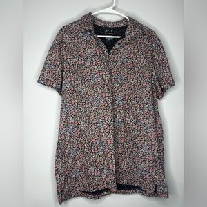 Apt. 9 Men's Black Floral Short-Sleeve Polo